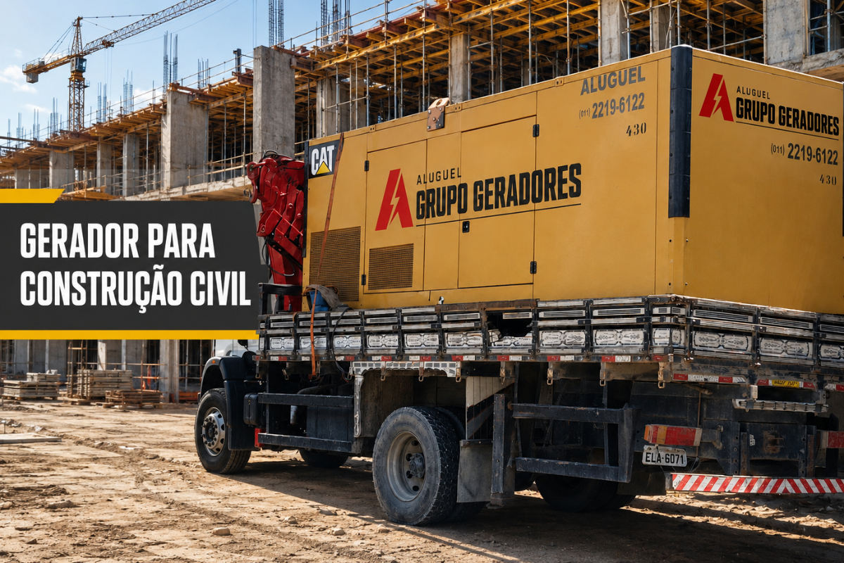 Aluguel de Geradores para Construção Civil